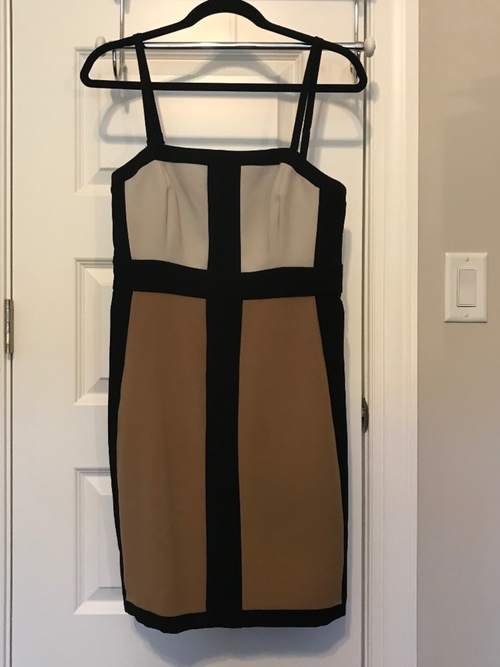 NY & Co. colorblock spaghetti strap convertible sleeveless midi dress (8)